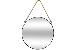 ATMOSPHERA CREATEUR D'INTERIEUR Atmosphera - Espejo 'Corde' Negro - Metal D. 38 cm