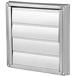 Grille de ventilation En Acier Inoxydable Grille de Sortie Filtre à Air Conduit Grille Air Vent Carré Sèche-linge Extracteur Ventilateur Sortie, 100mm (A)