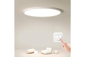 Anten Amala Plafoniera a LED | 24W 2400LM 4000K Luce Naturale, Protezione IP40, Sottile | Rotonda Ø30cm, per Cucina, Bagno, Camera da Letto, Corridoio, Cantina, Ufficio, Colore Bianco