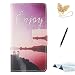 Produktbild Huawei P8 Lite Handyhülle,Huawei P8 Lite Hülle,TOUCASA Brieftasche flip PU leder ledercase magnet leder klappbar Hülle etui tasche 360 grad Karte Halterung Kartenfächer extra Dünn Klapphülle Leinwand-Oberflächen-Ölgemälde-reizendes Tier für Huawei P8 Lite-See+ Gratis Touch Stylus Pen & Staubstecker