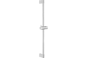 ONECE Drążek prysznicowy 75 cm ze stali nierdzewnej SUS304, drążek prysznicowy z różnymi otworami, metalowy uchwyt ścienny i uchwyt na słuchawkę prysznicową, chrom