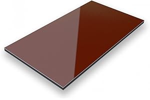 Aluverbund 24 Aluverbundplatte, Aluminium Platte, 3mm dick, Braun/RAL8015, 40x80cm