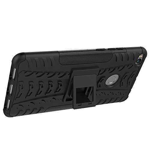 Xiaomi Mi Max 2 Funda   Anzhao Heavy Duty silicona h  brida con soporte C  scara de Cubierta Protectora de Doble Capa Funda Caso para Xiaomi Mi Max 2 Negro 