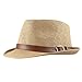 Produktbild Fenverk Panamahut Sonnenhut Strohhut Fedora Hut Handgemacht Herren Erntehelfer Sonnenschutz Damen Und |Sonnenhut | Aus Stroh FüR Den Sommer Am Strand Oder Urlaub(K Khaki)