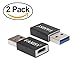 Produktbild USB Typ C zu USB 3.0 Adapter 2-Pack, FANISY USB-C USB 3.1 Typ C Female zu USB 3.0 A Male Data Adapter für Macbook Tablet Handy - Schwarz
