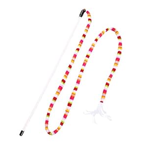 OGGID Juguete Plumas para Perro y Gato Juguete Peluche Interactivo Varita Caña con Campana Juego del Entrenamiento del Ejercicio Entrenamiento Captura Cazador Colorida