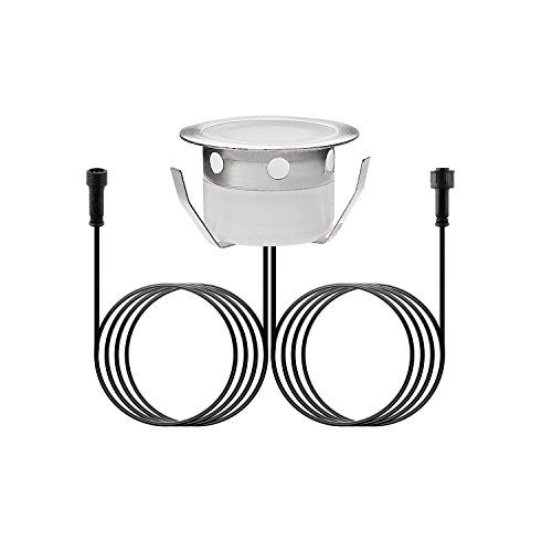 QACA 20er LED Einbauleuchten Bodeneinbaustrahler Warmweiß Außen Wasserdicht IP67 0.6W Ø30mm Treppenstufen Garten Terrasse - 7