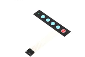 fatteryu 1x5 Matrix Array LED 5 Tasti a Membrana Switch Tastiera Automatico