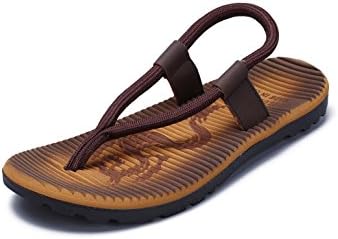 Tianmao Men's Beach Slippers, Summer Creative Slippers Male Tide Casual Beach Personality EVA Men Wear-Resistant Flip Flops (8.5 UK(43EU), Khaki)