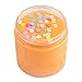 Produktbild schleim Spielzeug Fluffy schleim duftende, routinfly zuckerwatte schleim stressabbau Schlamm Spielzeug DIY Clay Glitzer Floam Kinder Erwachsene (orange, 100ml)