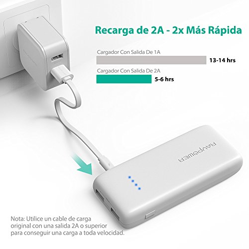 Bateria Externa 12000mAh RAVPower Tama o de Bolsillo Dual Salida 2 4A 2A Entrada Carga R pida con Tecnolog a iSmart 2 0 para Smartphone Tablet - Blanco reviews Bateria Externa 12000mAh RAVPower Tama o de Bolsillo Dual Salida 2 4A 2A Entrada Carga R pida con Tecnolog a iSmart 2 0 para Smartphone Tablet - Blanco