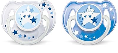 Philips Avent - SCF176/22 - Lot de 2 sucettes nuit (6-18m), modèle garçon