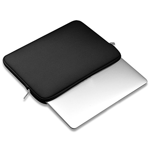 Laptop H  lle Tragetasche Schutzh  lle Laptoph  lle Laptop Tasche f  r Macbook Mac Air Pro Retina - Schwarz  15 Zoll