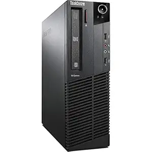 (Renewed) Lenovo ThinkCentre Desktop (Core i3 8 GB 500GB HDD Windows MS Office Intel HD Graphics), Black