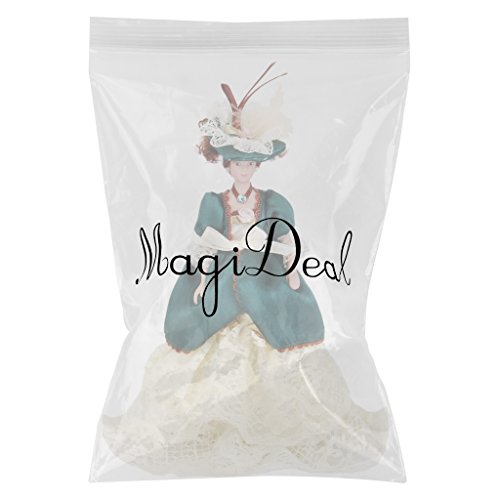 1:12 puppenstube Mini Victorian Dame Puppen mit Grün Kleid mit Hut - 2