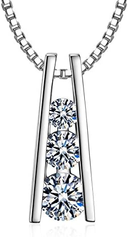 "Climb up to your Heart" 925 Sterling Silver Elegant Pendant Necklace With Sparkling Cubic Zirconia Crystals Perfect Gift For Women Lady Girls