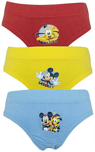 Disney Mickey Mouse & Pluto Boys 3 Pack Pants / Knickers - 4-5 years / 110 cms
