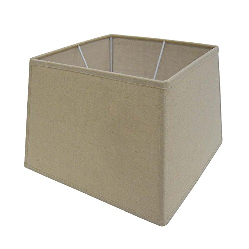Better & Best 2054235 – Lampenschirm aus Leinen und Baumwolle, quadratisch, 28 cm, glatt, taupe