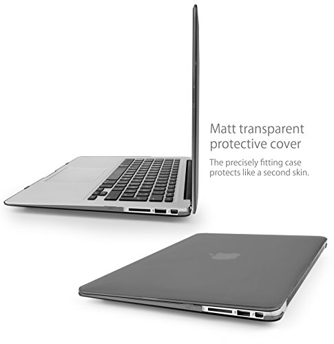 MyGadget H  lle Hard Case  Matt  - f  r Apple MacBook Air 13   ab Mitte 2011  A1466 A1369 - Schutzh  lle slim Hartschalen Tasche Plastik Cover in Grau