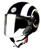Genehmigt Ece 22.05 BHR Helm 710 Demi Jet Casco, Cool B, 55/56