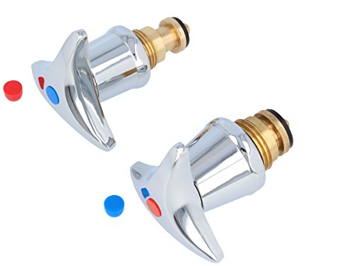 Hahnoberteil Dreisternoberteil Ventiloberteil für Armaturen 1/2″- Warm (Rot) - 2