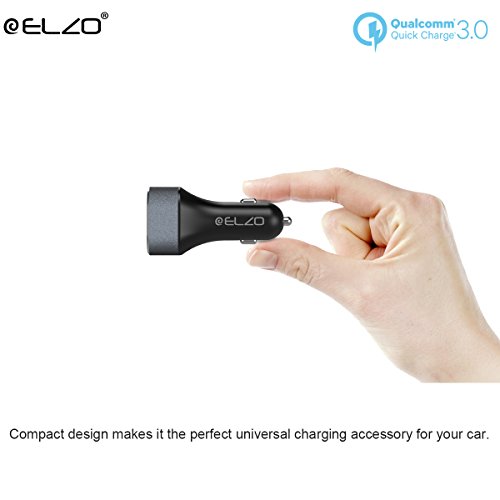 ELZO Cargador de Coche con 3 Puertos Carga R pida M vil 42W 4 8A con una Tecnolog a QC 3 0 para Samsung Galaxy S6 S6 Edge Note 4 Edge Google Nexus 6 HTC One y m s Negro Plumbeous reviews ELZO Cargador de Coche con 3 Puertos Carga R pida M vil 42W 4 8A con una Tecnolog a QC 3 0 para Samsung Galaxy S6 S6 Edge Note 4 Edge Google Nexus 6 HTC One y m s Negro Plumbeous