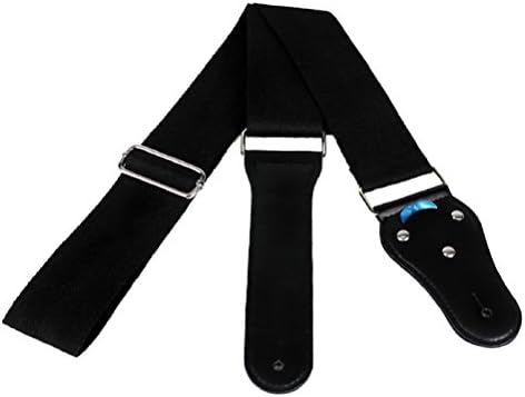 Acoustic Guitar Strap - Soft Cotton no Slide During Playing and Cut Into Your Body Like Nylon - Wide Adjustment Range and Secure Leather Holes-Suitable for All Ages - Classical Design