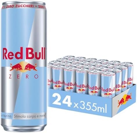 Red Bull Energy Drink, Zero Calorie, 355 ml (24 Lattine)