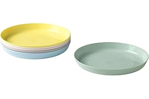 IKEA Kalas - Set di 6 piatti per bambini, colori pastello assortiti, senza BPA
