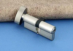 HARMONUS Premium Brass Made Mortise Cylinder Lock 90 mm with Smart Computer Key 3 Brass (one Side Key and Knob) - 1-Piece