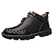 Produktbild R-Cors Herren Lederschuhe, Frühling/Herbst New National Style Handgefertigte Sohle Weiche Sohle Kurze Stiefel Herrenschuhe Leder Retro Papa Stiefel