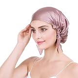  Emmet Gorro de Dormir Mujer 100% Pura Seda Sombrero para Dormir elástico Hace Que tu Cabello se Sienta Sedoso y Mantiene el Estilo