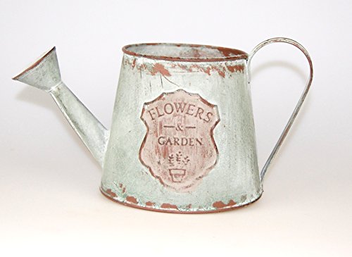 Gießkanne Blumentopf Flowers & Garden antikgrün H 12cm