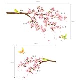 Decowall DW-1303 Kirschblüten & Vögel Wandsticker Wandaufkleber Wandtattoo Kinderzimmer - 5