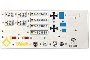 wheelfun Heng Long RC Panzer Dekoration Aufkleber für 1/16 Deutscher Leopard2A6 RC Panzer 3889 Ersatzteil