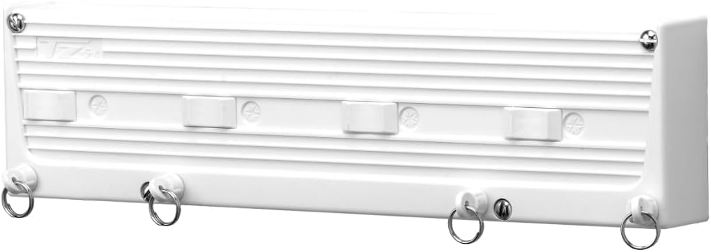Cuncial TZ-S-4 | Tendedero Automático de Pared 4 Cuerdas | hasta 20 m de Tendido | Extensible 5 m por Cuerda | Blocaje Individual | Interior y Exterior | Compacto y Resistente | Fabricado en España