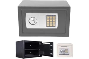 SIKY 8.5L Home Digital Safe Electronic Safe Box High Security Steel Lock Safes Home Office Money Cash Storage box, Waterproof UK Stock(Black)