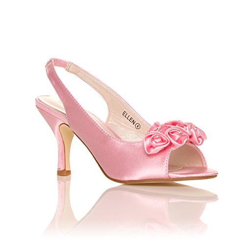 Core CollectionNew Womens Ladies Low Heel Bridal Prom Party Bridesmaid Sandal Shoes Size 3-8