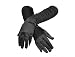 Produktbild Handschuhe lang Satin Raffung für Braut Hochzeit Abendmode Gala Gothic , Grösse Accessoire:Einheitsgrösse;Farbe:Schwarz