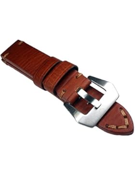 22mm FLIEGER Echt LEDER LEDERBAND Lederarmband braun ROBUST Stark Vintage Used Look Designer Armband B93