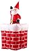 Produktbild MFY&CZ Weihnachtsdekoration Aufblasbarer XXL 160 cm Weihnachtsmann mit Schornstein Winkender Weihnachtsmann