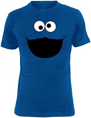 Sesame Street Monster Men T-Shirt Royal Blue M, 100% Cotton, Regular Undefined