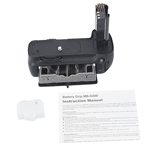 DSTE Multi-Puissance Vertical Batterie Poign  e Titulaire pour Nikon D200 Fujifilm S5 Cam  ra comme MB-D200 avec 2-pack EN-EL3E