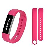 Altsommer für Fitbit Alta HR Smart Watch Qualität Silikon Armband Uhrenband mit Schnellverschluss Erstatzband Replacement Magnet Uhr Band Strap Uhrenarmband für Damen Herren (Hot Pink)