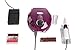 Health Beauty Tool: Belle Electric Nail Drill Manicure Pedicure File Kit with 6 Bits for Gel Acrylic Natural Nails, Purple Main Control Machine + Handpiece + Extra 20pcs Sanding Bands 220V UK Plug
