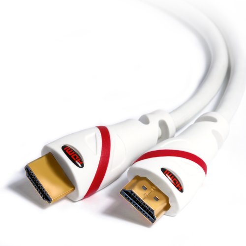 1,5m - Ultra HD 4k HDMI Kabel | High Speed with Ethernet | Kabel 3 fach geschirmt / inkl. Stecker- und Kontaktschirmung | 4K Ultra HD 2160p bei 60 Hz / Full HD 1080p | 3D / ARC / CEC | weiß