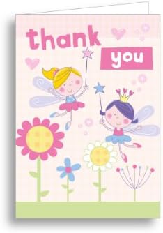 Premium Quality Children's Thank You Cards Flower Fairy 20 Pack Girls Thank You Cards