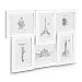 Produktbild Bilderrahmen Collage - 6 Bilderrahmen 13x18 mit Passepartout für 10x15 Bild - Erweiterbar - Front aus Glas - 2cm Rahmenbreite - Weiß
