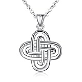 ❤ Material - die keltische knoten anhänger ist aus feinem S925 Sterling Silber und Zirkonia, gefertigt und ist nach strengen Kontakttest als körpersicher erwiesen. Ohne schädliche Inhaltsstoffe ist der Damenschmuck nickelfrei, bleifrei, kadmiumfrei und entspricht dem Schweizer SGS-Inspektionsstandard, nicht gesundheitsschädlich.