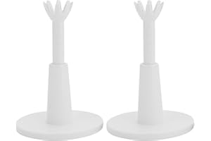 Yosoo Health Gear 2 Pièces Tees de à Hauteur Réglable, Tees Support en Plastique Blanc Practice Turn Lock Accessoire de Sport D'Entraînement en Caoutchouc pour Tapis de